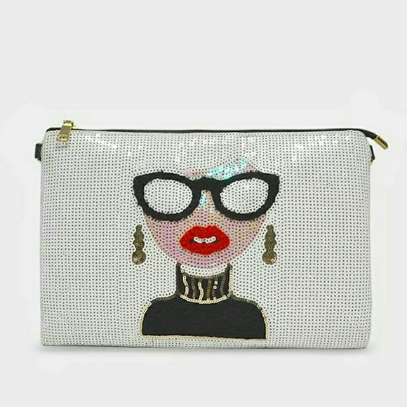 Handbags - NWT FASHION  WOMAN SEQUIN CLUTCH/CROSSBODY BAG